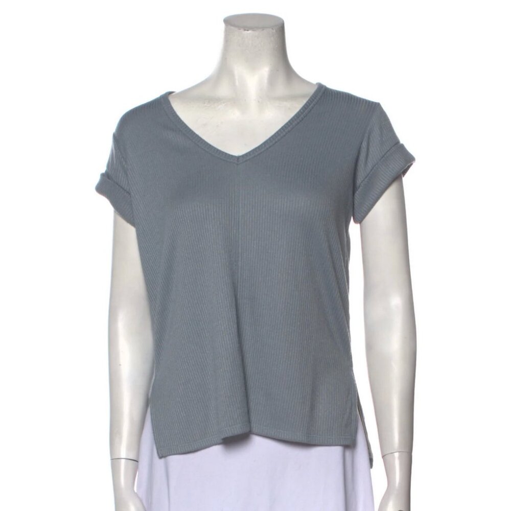 Rag and Bone Greyed Blue The Knit VNeck Tee XXS